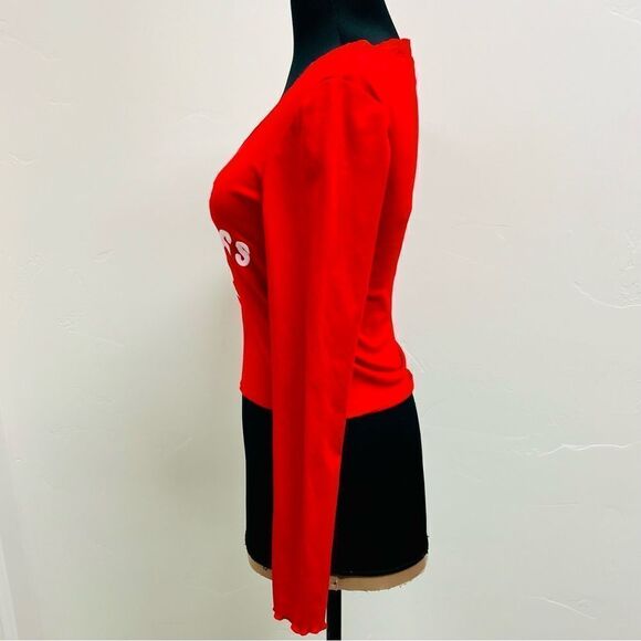 Sugar Thrillz x Dolls Kill Santa’s Lil Princess top glittery graphic sz S - Picture 3 of 14